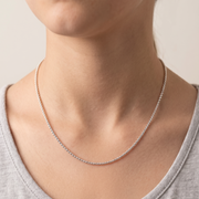 Silver Link 925 Sterling Silver Women's Chain 18 Inch
